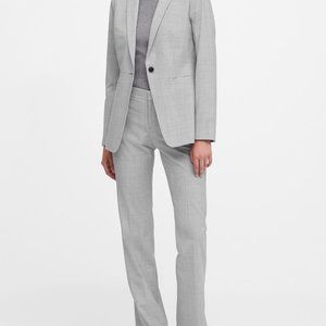 Petite Long and Lean-Fit Washable Wool-Blend Pantsuit - Jacket + Trouser Set NWT